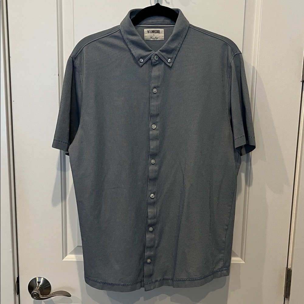 Linksoul Blue Casual Button Down Shirt